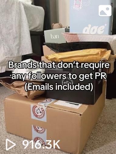 916K views beauty slideshow showing various beauty PR packages